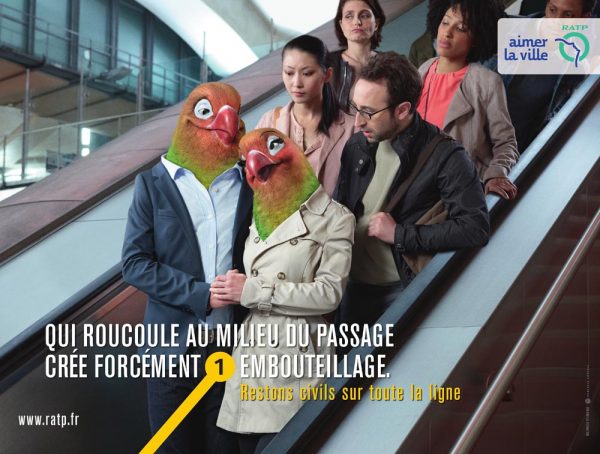 شعار مترو پاریس:«آدم» باشید!!