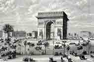 طرحی از میدان شارل دوگل پاریس در پایان قرن 19 میلادی