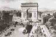 نمائی از میدان شارل دوگل اتوال و پاویون اوکتری که در سال 1860 تخریب شد