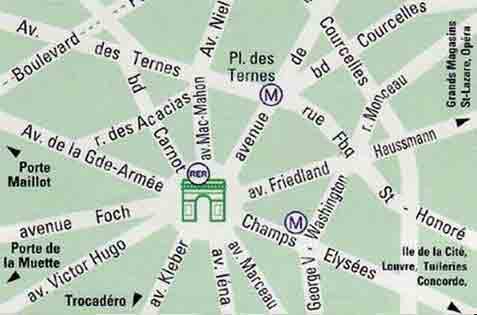نقشه میدان شارل دوگل پاریس