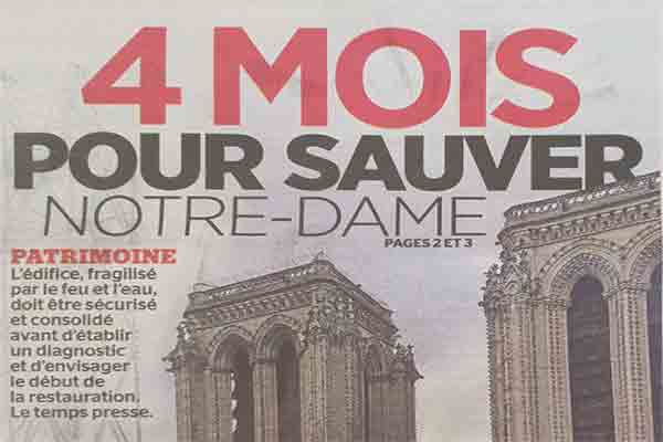 بازسازی کلیسای نتردام | 4 ماه برای
