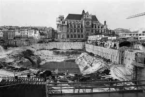 vue du chantier du forum des halles